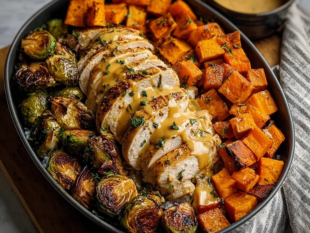 Maple Dijon Chicken Sweet Potato Bowls for Meal Prep - Featured Image