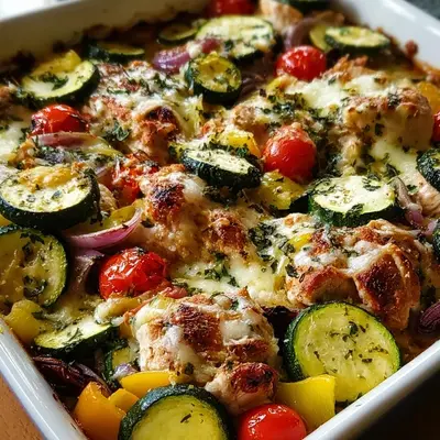 Mediterranean Chicken Zucchini Bake: High Protein Meal