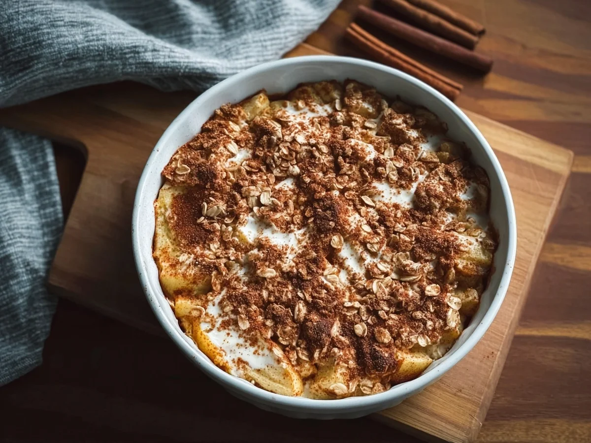 Protein Apple Cinnamon Cottage Cheese Bake - Featured Image