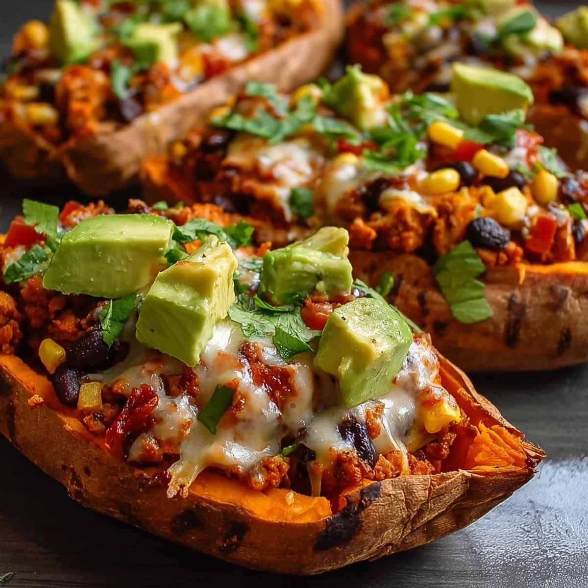 Protein Loaded Sweet Potato Boats: Hearty & Healthy Meal