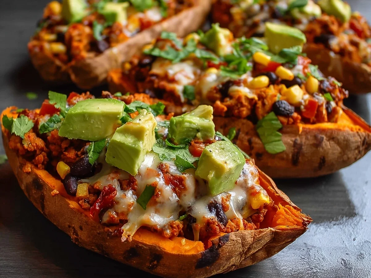 Protein Loaded Sweet Potato Boats: Hearty & Healthy Meal - Featured Image