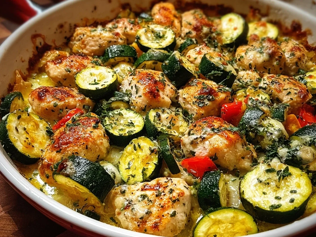 Protein-Packed Easy Chicken Zucchini Bake - Featured Image