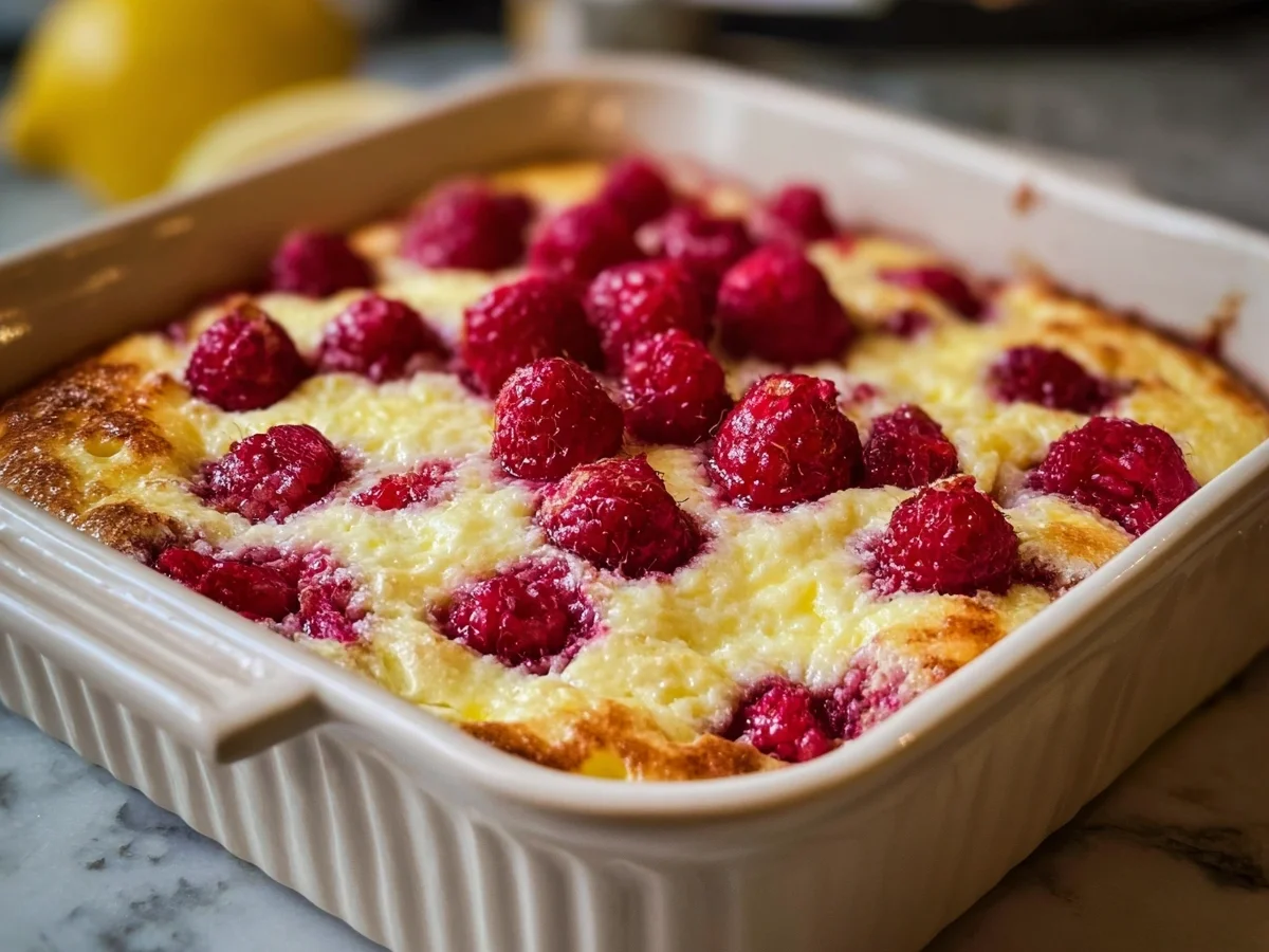 Protein-Packed Lemon Raspberry Cottage Cheese Bake - Featured Image