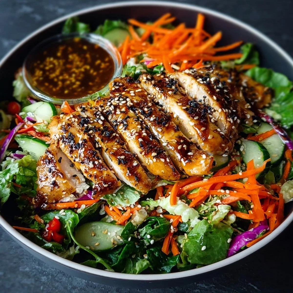 Quick Asian Sesame Chicken Salad: High-Protein Meal