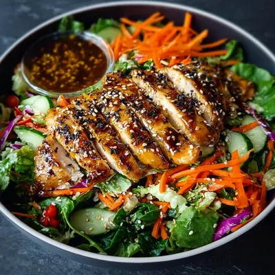Quick Asian Sesame Chicken Salad: High-Protein Meal