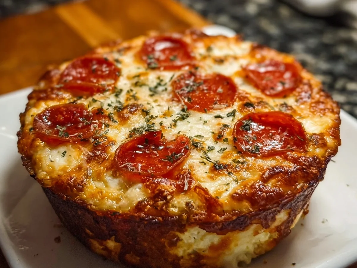 Quick Cottage Cheese Pizza Bowl Dinner - Featured Image