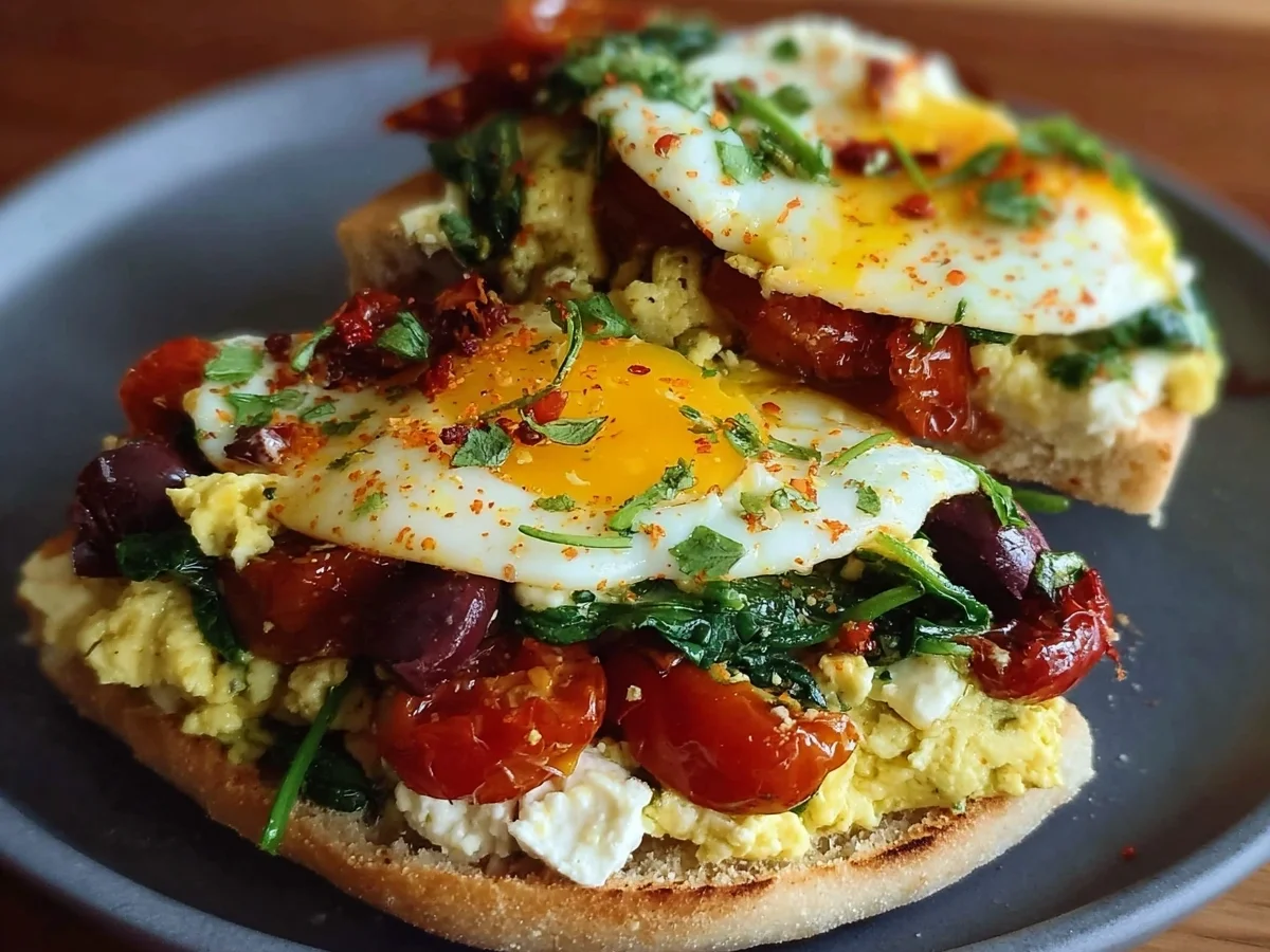 Quick Mediterranean Breakfast Sandwich | Nutritious Start - Featured Image