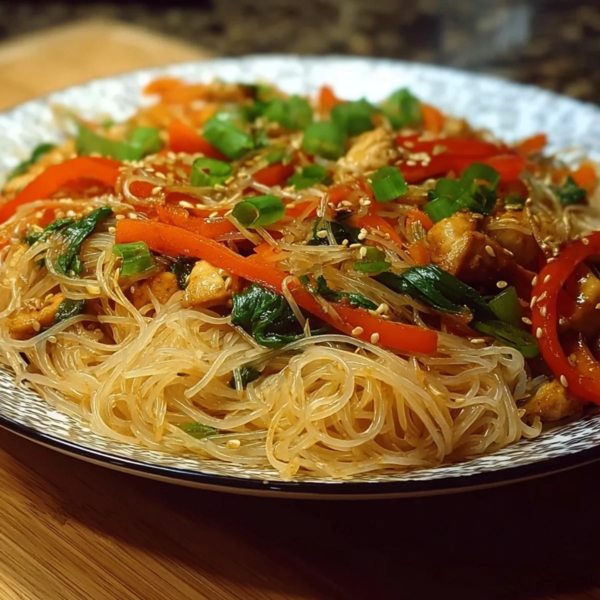 Quick Rice Noodle Stir-Fry: Protein Packed & Meal Prep Ready
