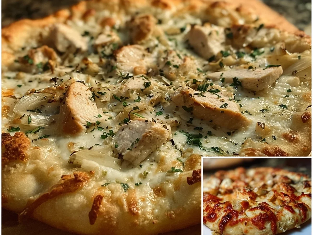 Roasted Garlic White Chicken Pizza: High Protein - Featured Image