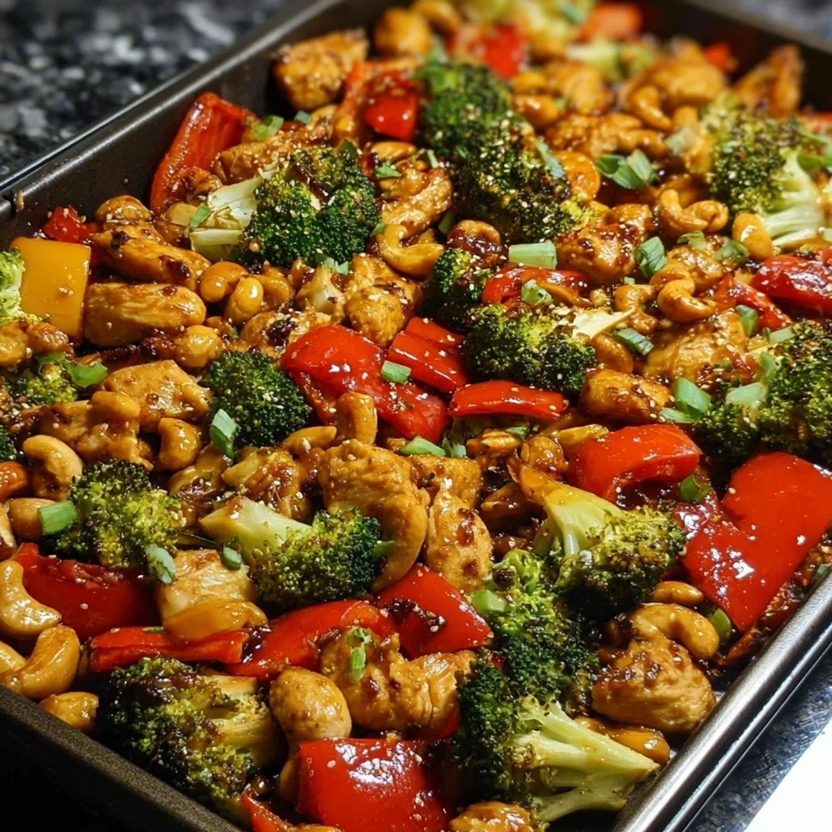 Sheet Pan Cashew Chicken: Easy High Protein Dinner