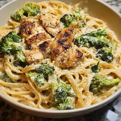 Skinny Chicken Broccoli Alfredo: Low-Calorie Comfort