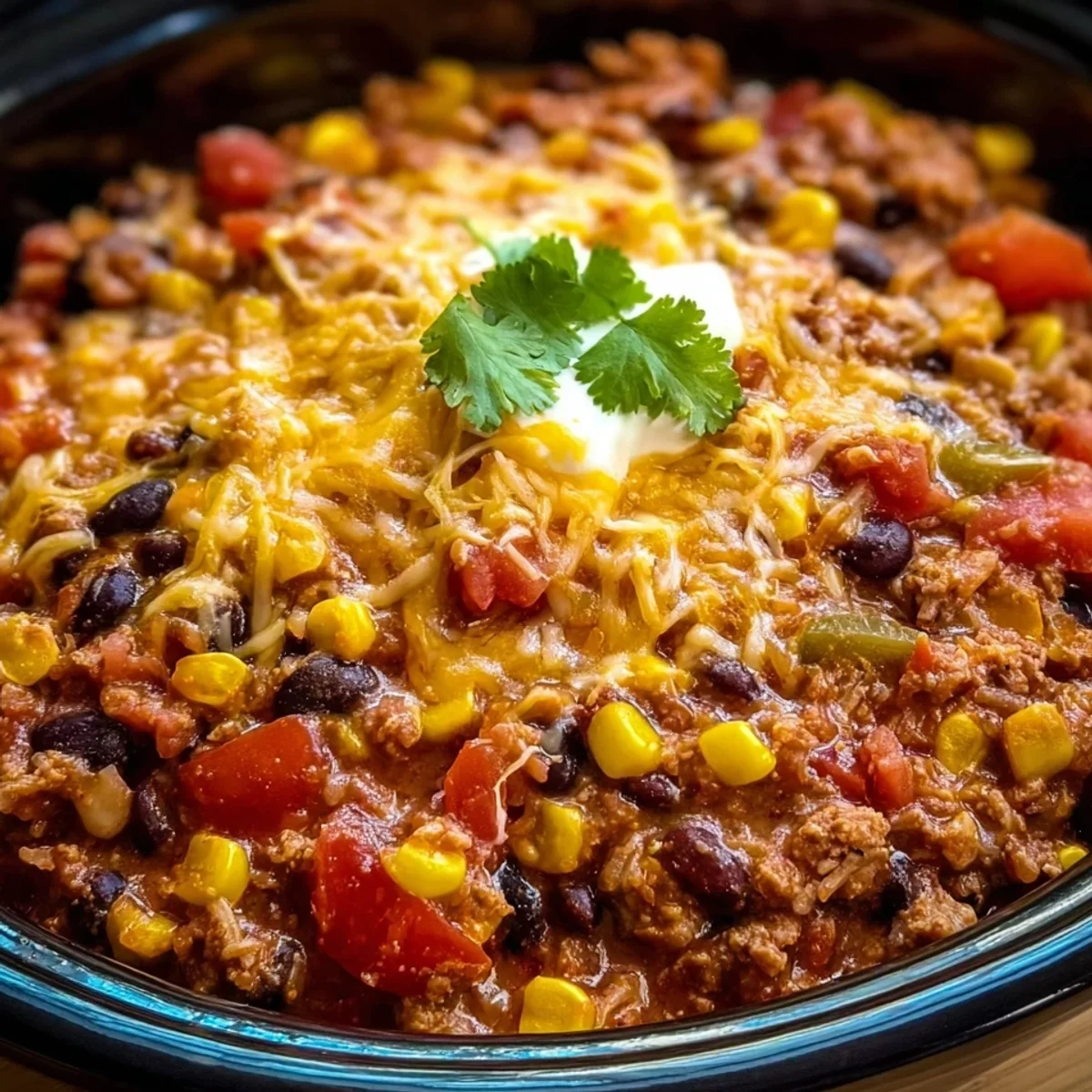 Slow Cooker Taco Casserole: Easy Protein Packed Dinner
