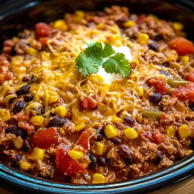 Slow Cooker Taco Casserole: Easy Protein Packed Dinner