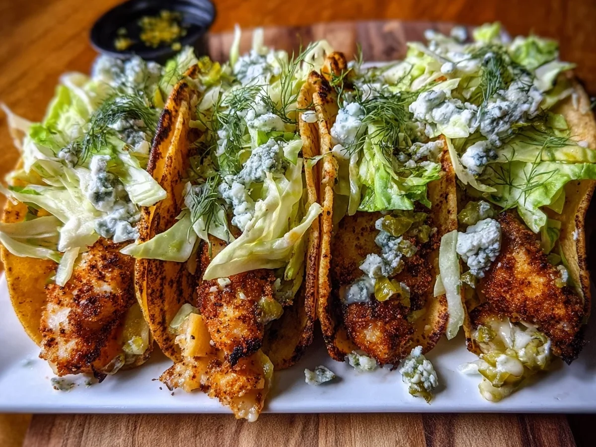 Smash Chicken Tacos with Dill Pickle Ranch & Crispy Cheese - Featured Image