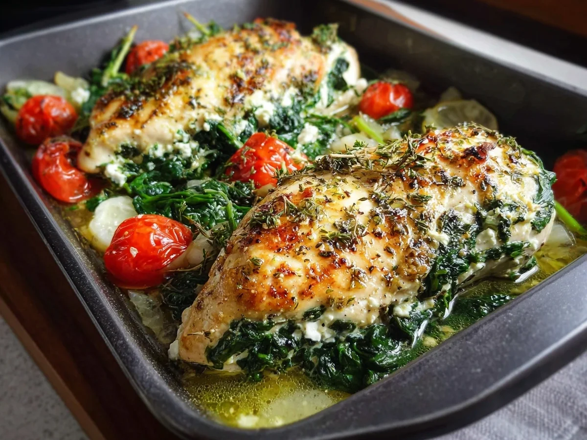 Spinach Feta Baked Chicken: One-Pan Greek Delight - Featured Image