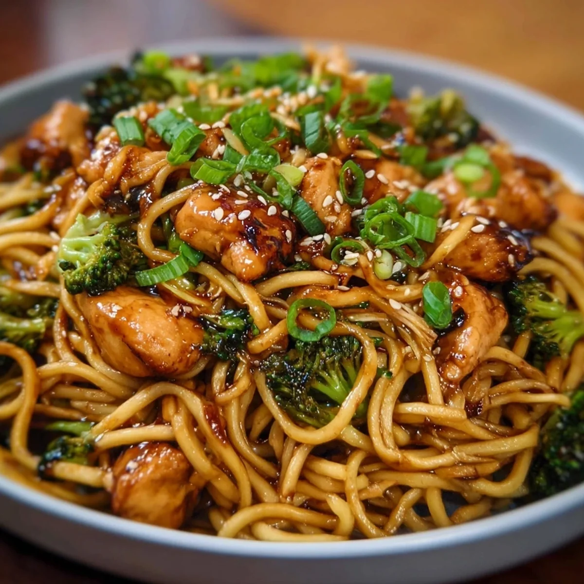 Sticky Garlic Chicken Noodles: Quick High-Protein Dinner