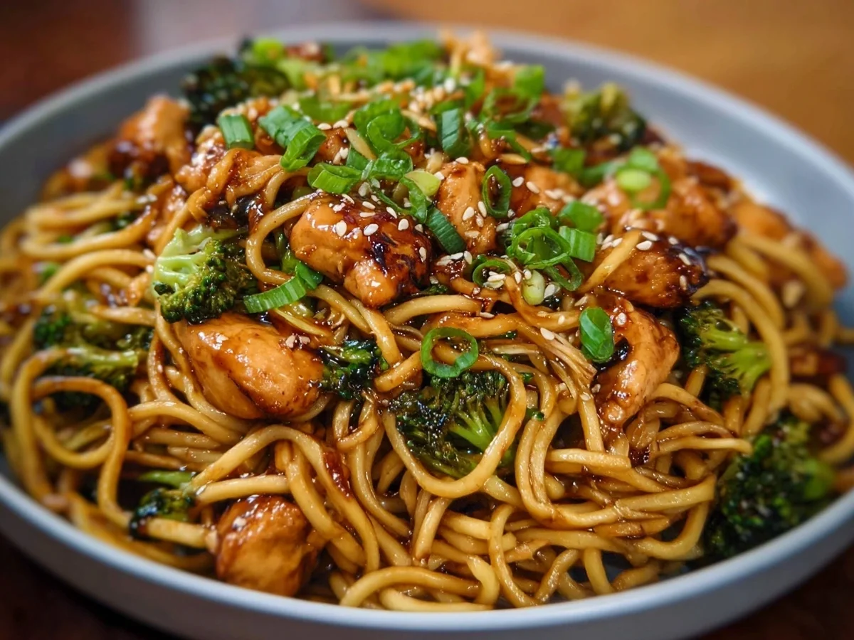 Sticky Garlic Chicken Noodles: Quick High-Protein Dinner - Featured Image