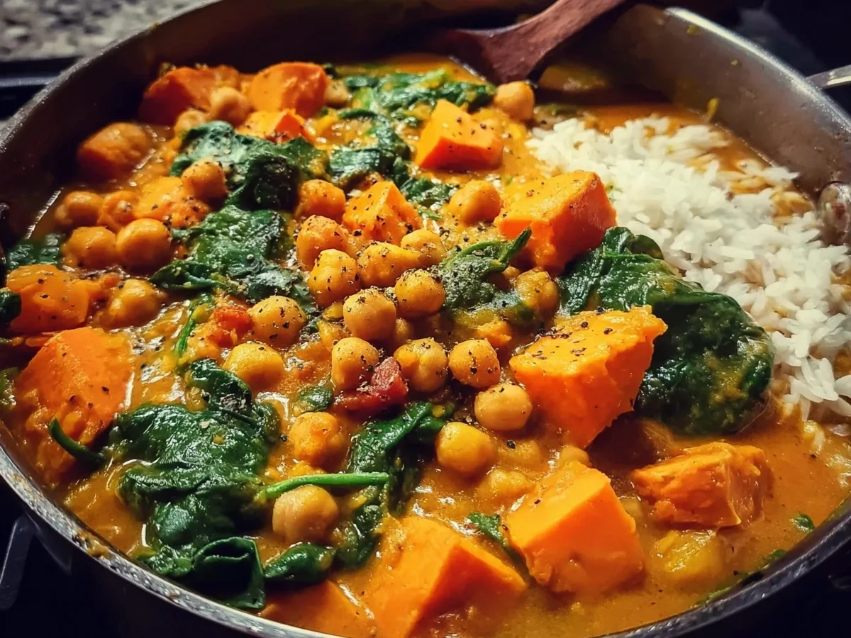 Sweet Potato Chickpea Curry | Easy One-Pot Vegan Meal - Featured Image