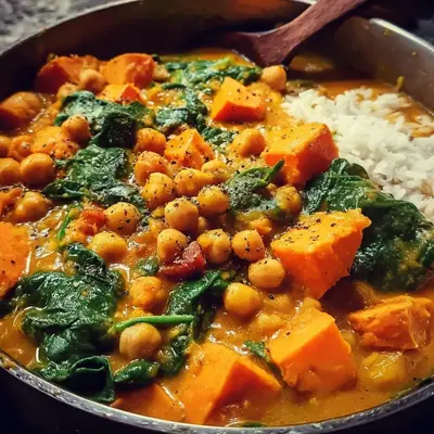 Sweet Potato Chickpea Curry | Easy One-Pot Vegan Meal
