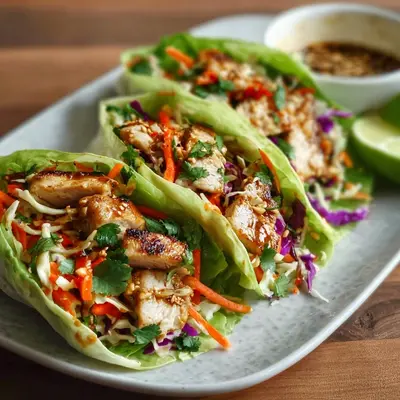 Thai Chicken Wraps with Crunchy Asian Slaw