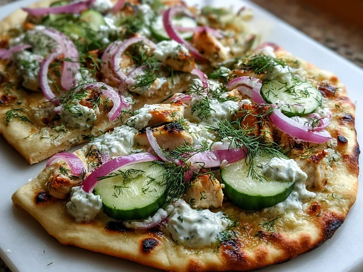 Tzatziki Chicken Naan Pizza: Healthy, Quick Dinner - Featured Image