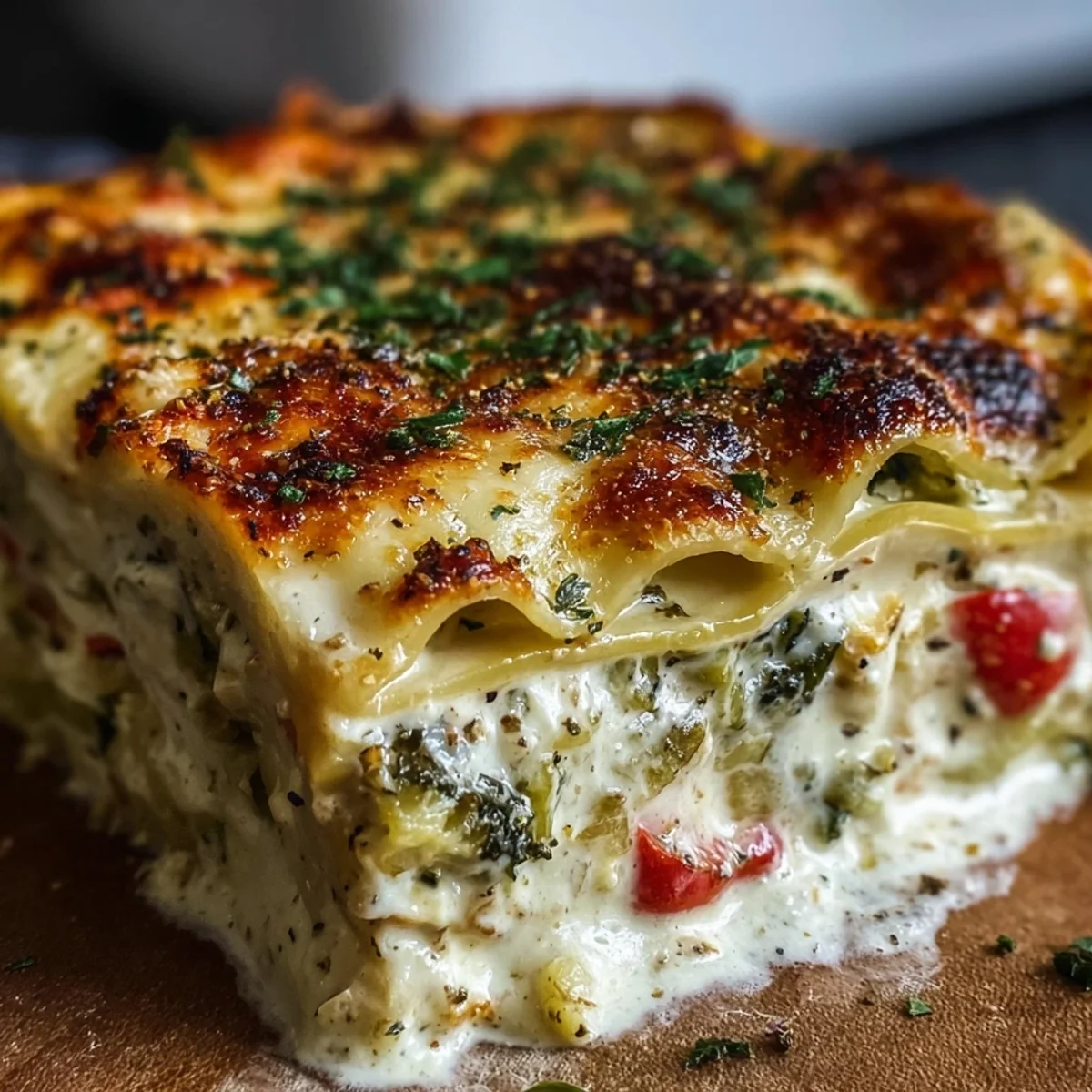 Vegetable Lasagna with Creamy White Sauce Recipe
